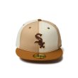 画像3: NEW ERA ( ニューエラ ) - 59FIFTY Pancakes シカゴ・ホワイトソックス トーステッドピーナッツ/ワインコーク タンバイザー (3)