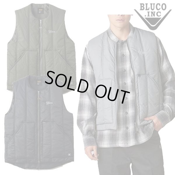 画像1: BLUCO (ブルコ) - CREW NECK QUILTING VEST (1)