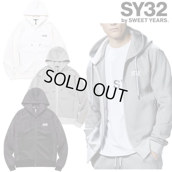 画像1: SY32 by SWEET YEARS (エスワイサーティトゥ) - DOUBLE KNIT EMBOSS GEOMETRY ZIP HOODIE (1)