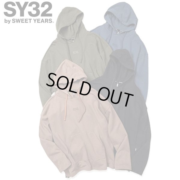 画像1: SY32 by SWEET YEARS (エスワイサーティトゥ) - EMBROIDERY LOGO WIDE SILHOUETTE RELAXING P/O HOODIE (1)