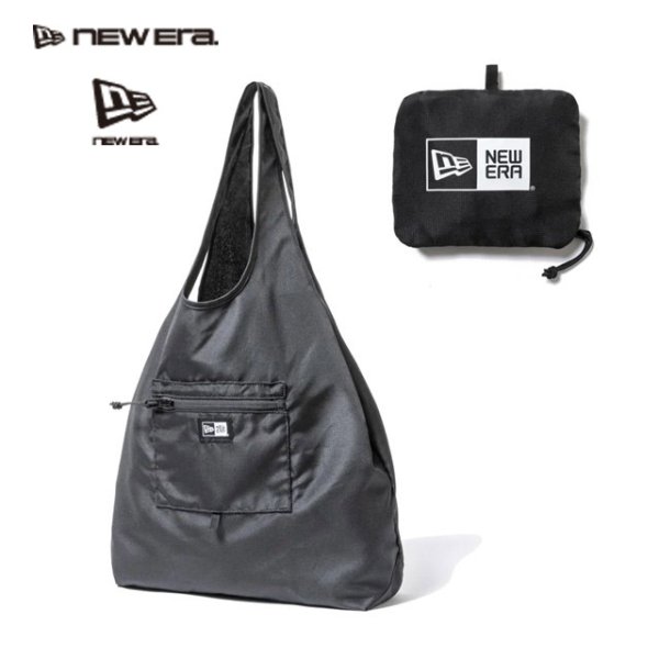 画像1: NEW ERA ( ニューエラ ) - エコトートバッグ 22L パッカブル ブラック (1)