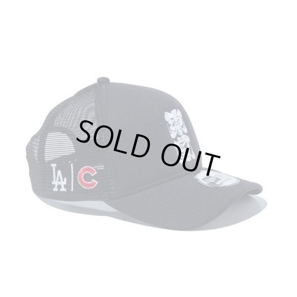 画像1: NEW ERA ( ニューエラ ) - 9FORTY A-Frame トラッカー MLB TOKYO SERIES 2025 東京 ロサンゼルス・ドジャース シカゴ・カブス ブラック (1)