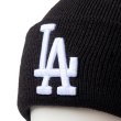 画像6: NEW ERA ( ニューエラ ) - ベーシック カフニット MLB Team Logo ロサンゼルス・ドジャース ブラック (6)