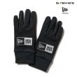 画像1: NEW ERA ( ニューエラ ) - イータッチ フリース ウォーマーグローブ ボックスロゴ ブラック/グレー FW25 (1)