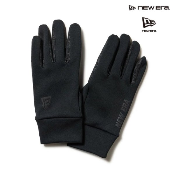 画像1: NEW ERA ( ニューエラ ) - イータッチ フリース ウォーマーグローブ ブラック/ブラック FW25 (1)