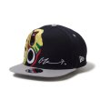 画像2: NEW ERA ( ニューエラ ) - 9FIFTY A-Frame TARO OKAMOTO 岡本太郎 にらめっこ ネイビー/グレー | ゴルフ (2)