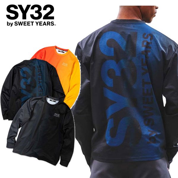 画像1: SY32 by SWEET YEARS (エスワイサーティトゥ) - GRADATION BIG LOGO L/S TEE (1)