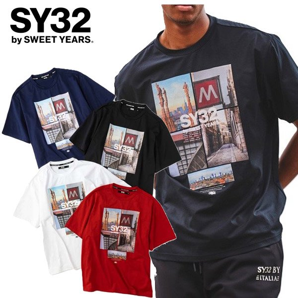 画像1: SY32 by SWEET YEARS (エスワイサーティトゥ) - LANDSCAPE PHOTO TEE (1)