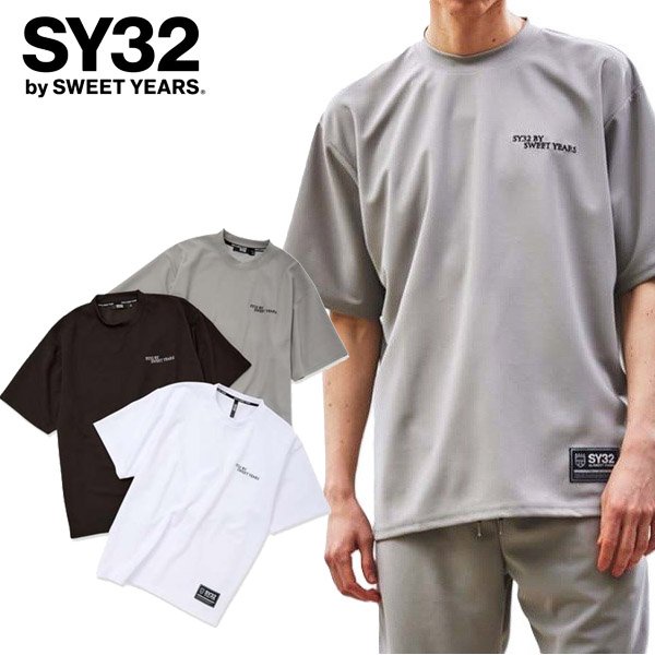 画像1: SY32 by SWEET YEARS (エスワイサーティトゥ) - NASHIJI EMBROIDERY LOGO TEE (1)