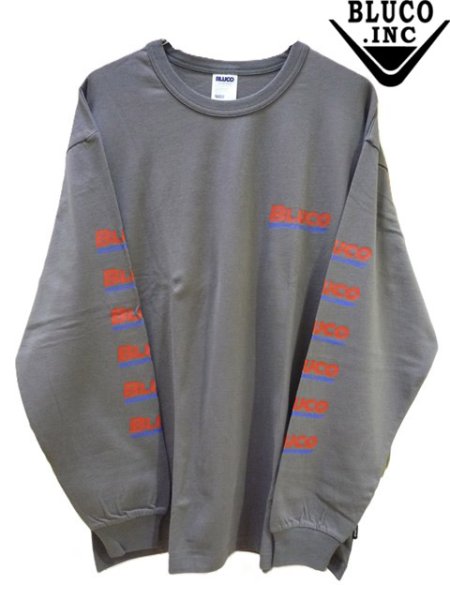 画像1: BLUCO (ブルコ) - PRINT L/S TEE -BWG- (1)