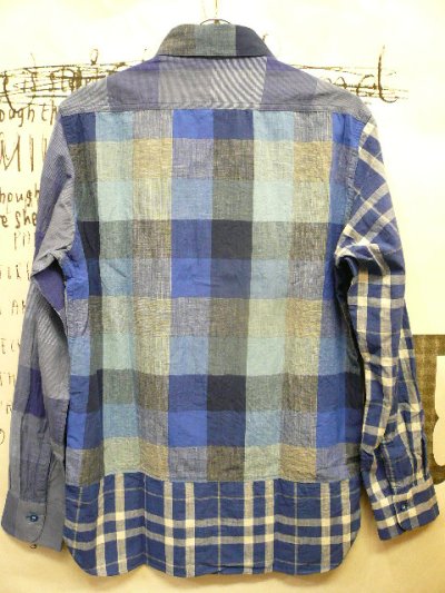 画像3: NIGEL CABOURN  （ ナイジェル・ケーボン ） - Nigel Cabourn - MADRAS CHECK MIX SHIRT  ブルー　