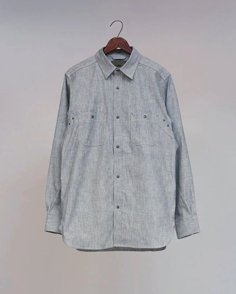 画像1: NIGEL CABOURN  （ ナイジェル・ケーボン ） - ニューメディカルシャツ - ソルト＆ペッパー / NEW MEDICAL SHIRT SALT&PEPPER  80490010051   (1)