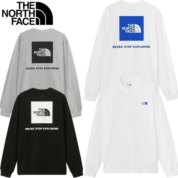 画像1: THE NORTH FACE ( ザ・ノース・フェイス ) - ロングスリーブバックスクエアロゴティー（ユニセックス） (1)