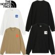 画像1: THE NORTH FACE ( ザ・ノース・フェイス ) - ロングスリーブスクエアロゴティー（ユニセックス） (1)