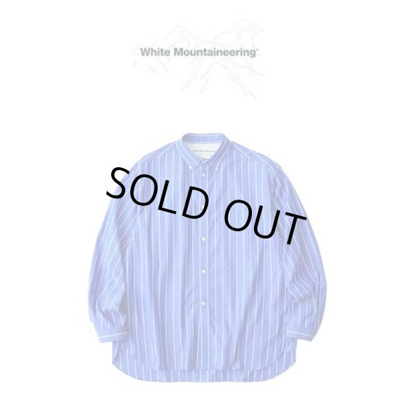 画像1: White Mountaineering ( ホワイトマウンテニアリング )  -  MID GUSSET SLEEVE STRIPE BUTTON SHIRT  ( WM2571117 ) (1)