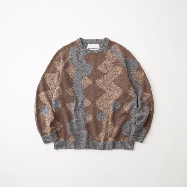 画像1: White Mountaineering ( ホワイトマウンテニアリング )  -  INTARSIA KNIT PULLOVER  ( WM2573605 ) (1)