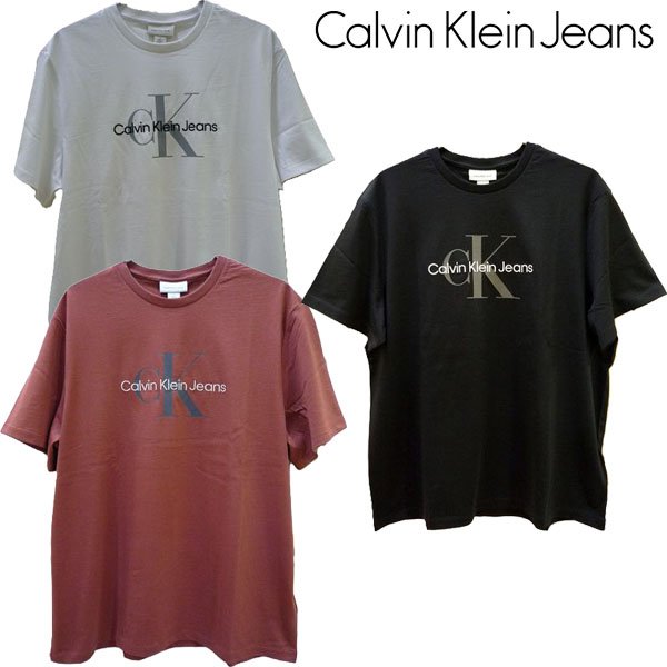 画像1: CALVIN KLEIN JEANS (カルバンクラインジーンズ) - 【NewJeans / ニュージーンズ、チャ・ウヌ、ミンギュ着用商品】ショートスリーブ モノグラムロゴTシャツ (1)