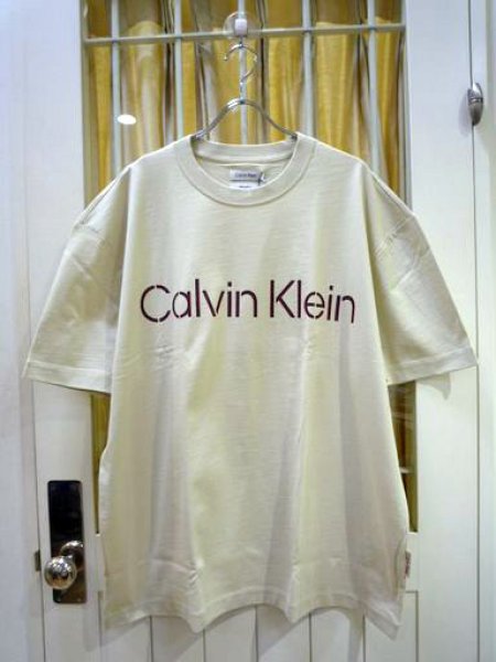 画像1: CALVIN KLEIN STANDARDS (カルバンクラインスタンダード) - リラックスステンシルロゴTシャツ (1)