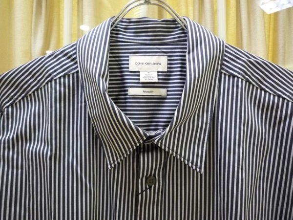 画像3: CALVIN KLEIN JEANS (カルバンクラインジーンズ) - COTTON SATAIN RELAXED SHIRT (3)