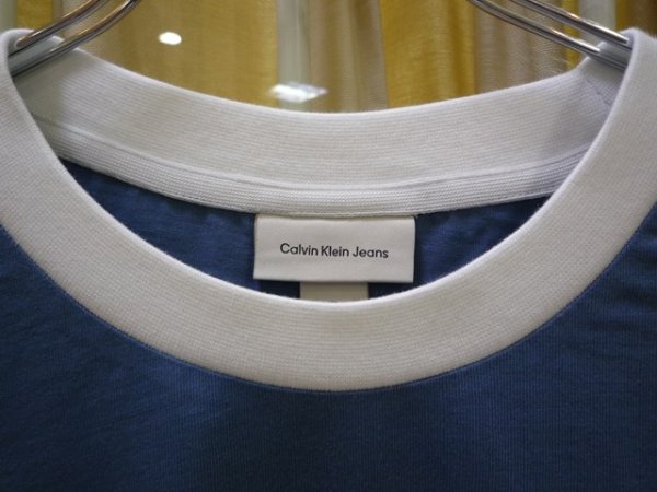 画像3: CALVIN KLEIN JEANS (カルバンクラインジーンズ) - Tシャツ - ショートスリーブリンガーTシャツ [MINGYU / ミンギュ着用商品 (3)