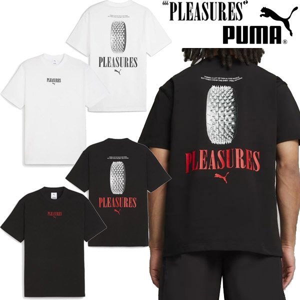 画像1: PUMA (プーマ) - PUMA x PLEASURES グラフィック 半袖 Tシャツ (1)