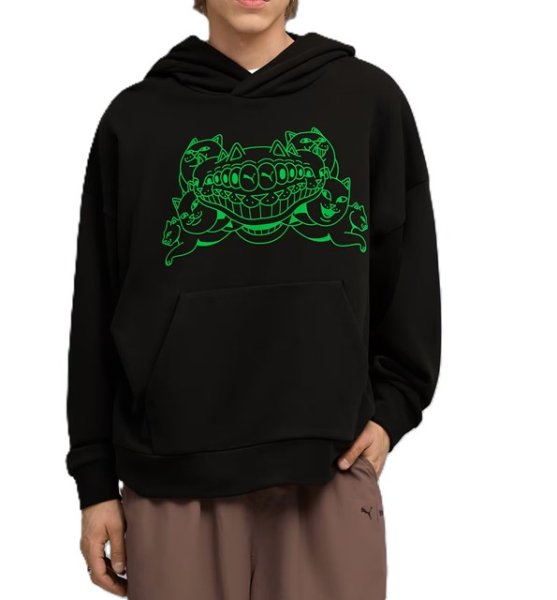 画像9: PUMA (プーマ) - ユニセックス PUMA x RIPNDIP ボクシー グラフィック フーディ (9)