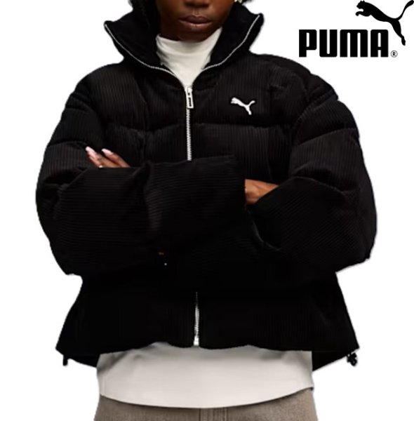画像1: PUMA (プーマ) - ウィメンズ ワードローブ ESS コーデュロイ パッファー ジャケット (1)