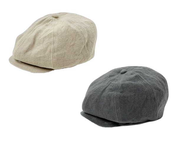 画像1: NIGEL CABOURN  （ ナイジェル・ケーボン ） - Nigel Cabourn  CASQUETTE -LINEN PIN OX/キャスケット-リネンピンオックス　80480066001　　　 (1)