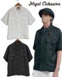 画像1: NIGEL CABOURN  （ ナイジェル・ケーボン ） - Nigel Cabourn  オープンカラーシャツ - リネンツイル / OPEN COLLAR SHIRT - LINEN TWILL   80500011005   (1)