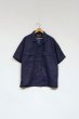 画像1: NIGEL CABOURN  （ ナイジェル・ケーボン ） - Nigel Cabourn  オープンカラーシャツ - リネンインディゴ / OPEN COLLAR SHIRT - LINEN INDIGO   80500011006   (1)