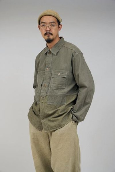 画像12: NIGEL CABOURN  （ ナイジェル・ケーボン ） - Nigel Cabourn  ユーティリティーシャツ タイプ2 - 10オンスデニム / UTILITY SHIRT TYPE2 - 10oz DENIM  ( 80510010015 )  (12)