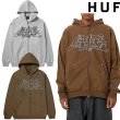 画像1: HUF ( ハフ ) - OUTLINES HEAVY WEIGHT FULL ZIP FLEECE (1)