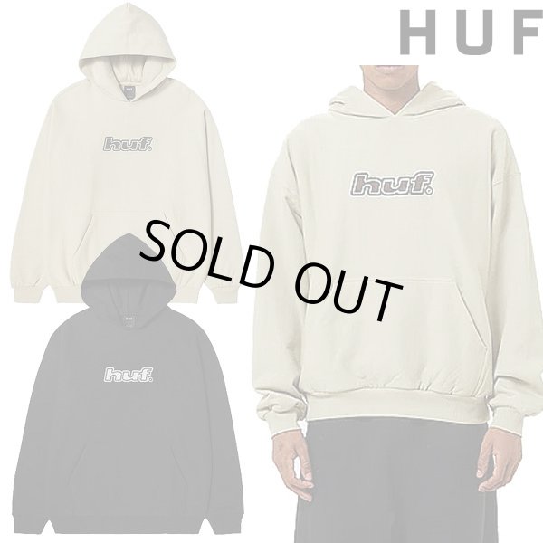 画像1: HUF ( ハフ ) - LOGO APPLIQUE HOODED FLEECE (1)