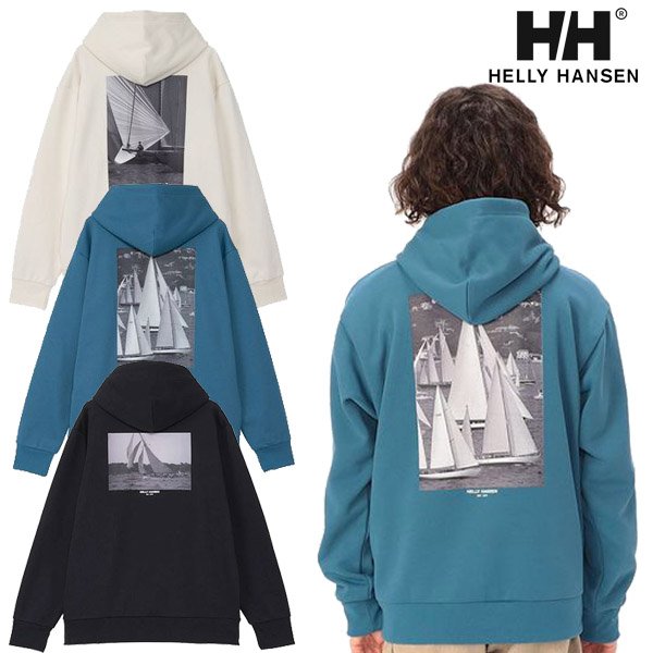 画像1: HELLY HANSEN (ヘリーハンセン) - オーシャングラフィックスエットパーカー（ユニセックス） (1)