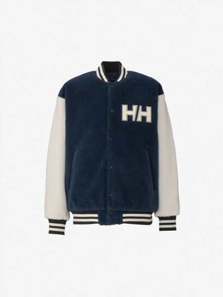 画像1: HELLY HANSEN (ヘリーハンセン) - ファイバーパイルリバーシブルバーシティージャケット(ユニセックス) (1)