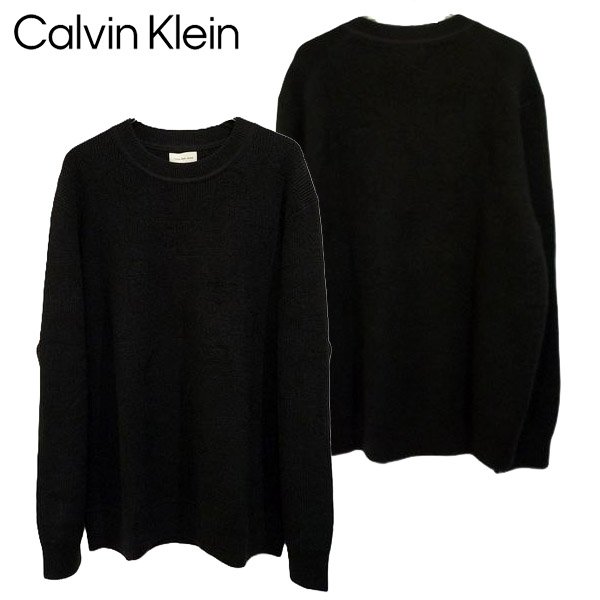 画像1: CALVIN KLEIN (カルバンクライン) - クルーネックニット [MINGYU / ミンギュ着用 商品]CKオールオーバーロゴセーター (1)