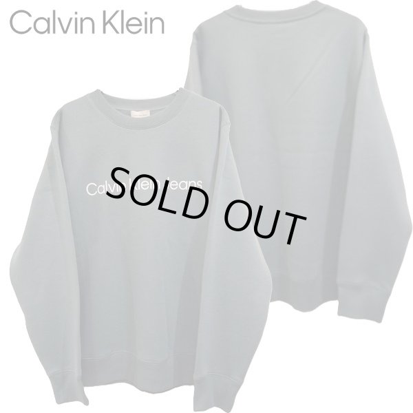 画像1: CALVIN KLEIN JEANS (カルバンクラインジーンズ) - A-REG INSTIT LOGO CREW NECK FLEECE (1)