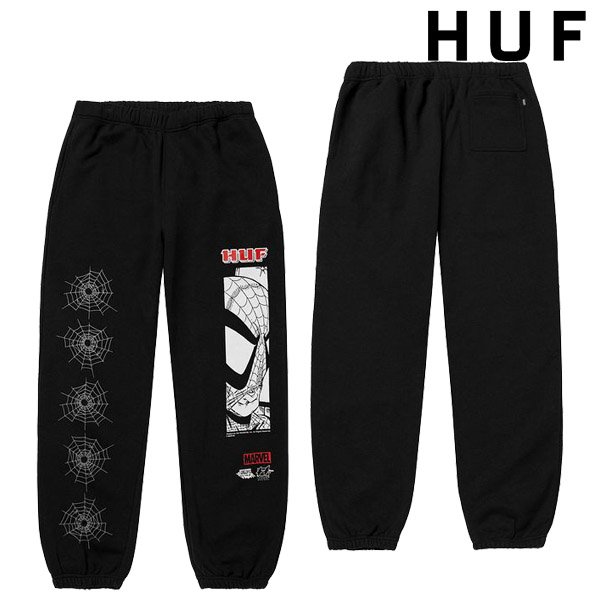 HUF ハフ スパイダーマン スウェットパンツ 黒M USED エアジョーダン 