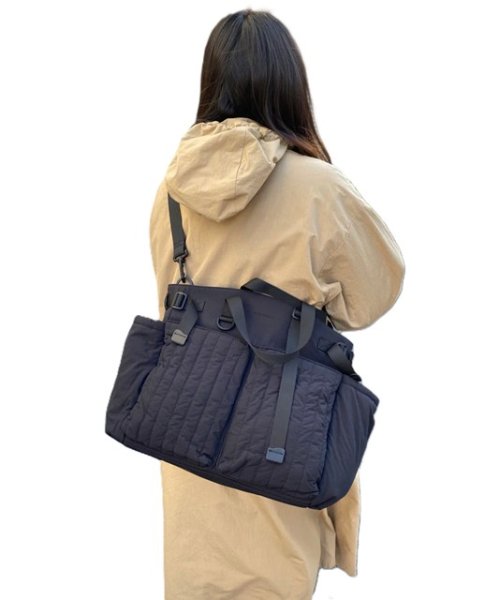 画像12: SOLPRESA (ソルプレーサ) - Quilting Tote Shoulder Bag ショルダー付き７ポケットキルティングマザーズバッグ (12)