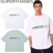 画像1: SUPERTHANKS (スーパーサンクス) - フロント&バックプリント ロゴ ビッグシルエット Tシャツ (ユニセックス) (1)