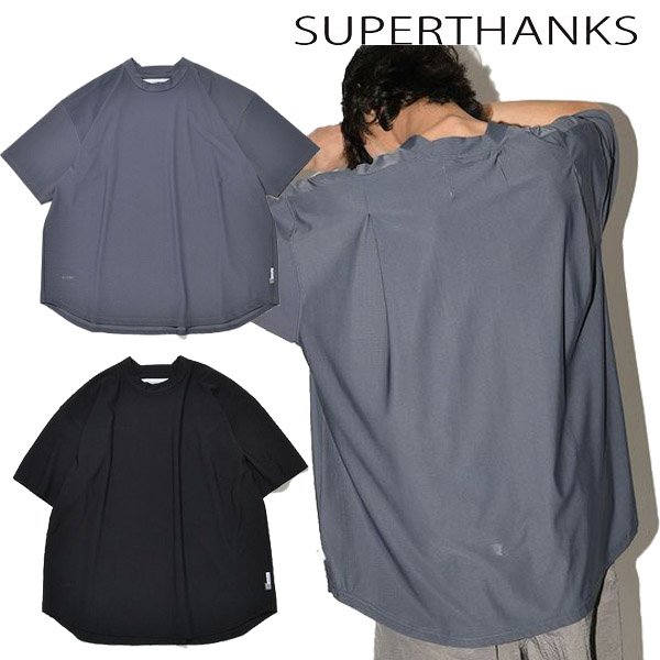 画像1: SUPERTHANKS (スーパーサンクス) - オーバーサイズ ボックスシルエット クルーネックTシャツ Refined T-shirt (1)