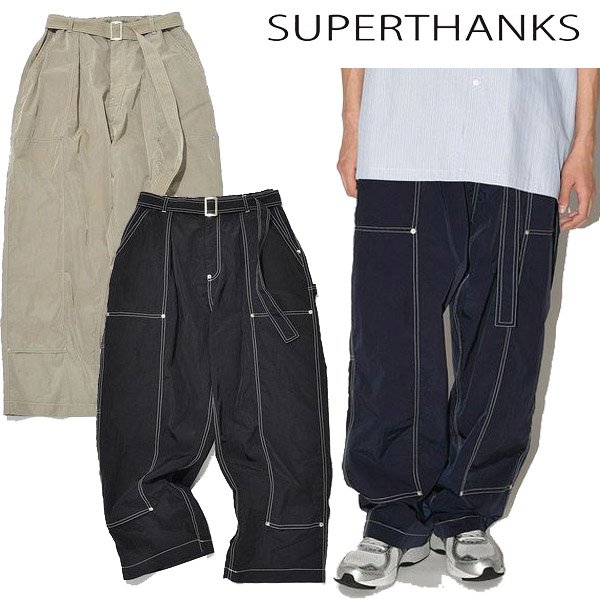 画像1: SUPERTHANKS (スーパーサンクス) - 無地ペインターパンツ　Technical painter trousers (1)