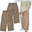 画像1: SUPERTHANKS (スーパーサンクス) - ルーズシルエット タックワイド カーゴパンツ/Cargo pants (1)