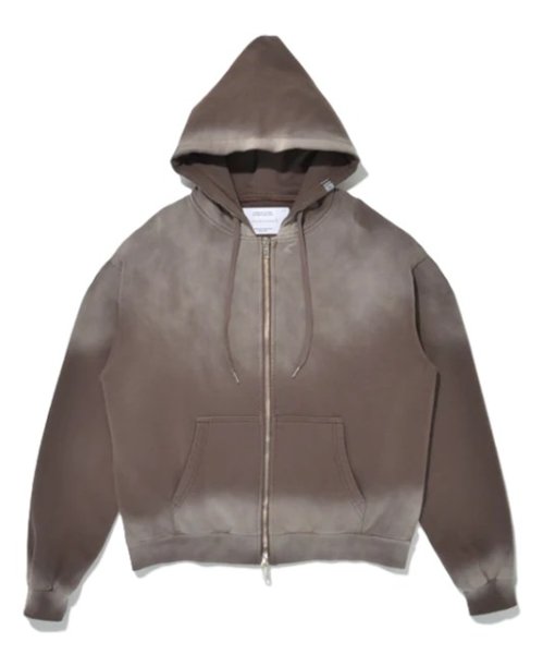 画像2: SUPERTHANKS (スーパーサンクス) - Sun faded Flocky print Zip-Hoodie Sweat (2)