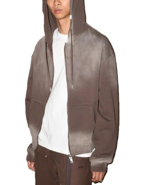 画像13: SUPERTHANKS (スーパーサンクス) - Sun faded Flocky print Zip-Hoodie Sweat (13)