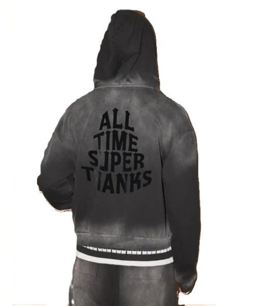 画像16: SUPERTHANKS (スーパーサンクス) - Sun faded Flocky print Zip-Hoodie Sweat (16)