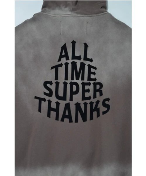 画像6: SUPERTHANKS (スーパーサンクス) - Sun faded Flocky print Zip-Hoodie Sweat (6)
