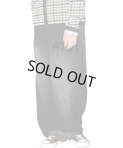 画像11: SUPERTHANKS (スーパーサンクス) - Sun faded Flocky print Sweat Side-tuck Wide Pants (11)