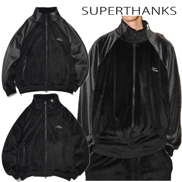 画像1: SUPERTHANKS (スーパーサンクス) - Velour Panel Stand-collar Blouson (1)