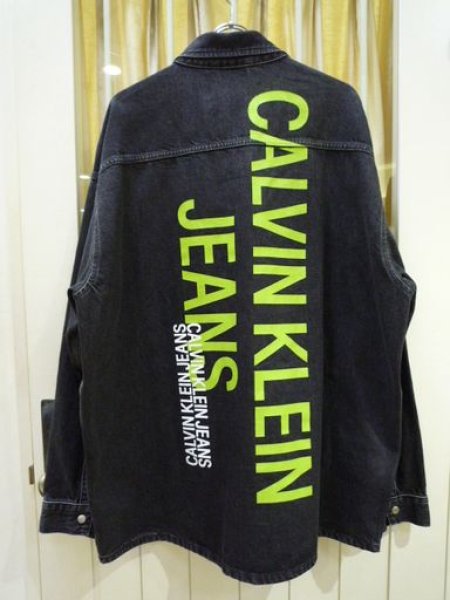画像1: CALVIN KLEIN JEANS (カルバンクラインジーンズ) - オーバーサイズ モダン デニム シャツ ジャケット (1)